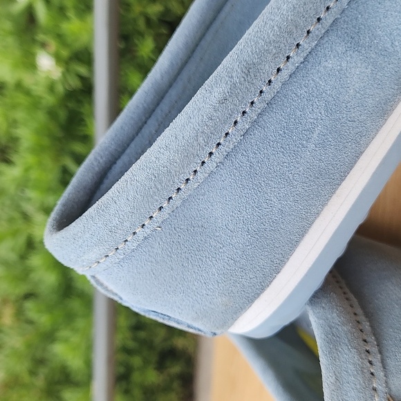 Minnetonka light blue suede moccasins size 7 - Picture 5 of 11